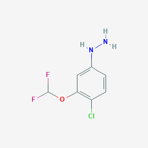 1-(4-Chloro-3-(difluoromethoxy)phenyl)hydrazine - 