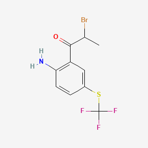 1-(2-Amino-5-(trifluoromethylthio)phenyl)-2-bromopropan-1-one - 