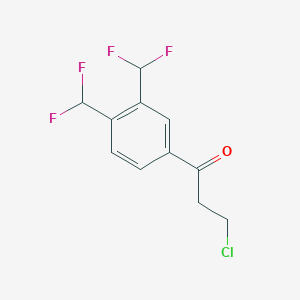 1-(3,4-Bis(difluoromethyl)phenyl)-3-chloropropan-1-one - 