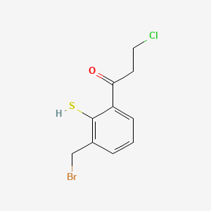 1-(3-(Bromomethyl)-2-mercaptophenyl)-3-chloropropan-1-one - 