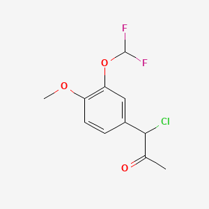 1-Chloro-1-(3-(difluoromethoxy)-4-methoxyphenyl)propan-2-one - 
