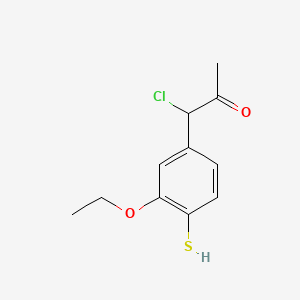1-Chloro-1-(3-ethoxy-4-mercaptophenyl)propan-2-one - 