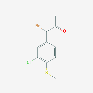 1-Bromo-1-(3-chloro-4-(methylthio)phenyl)propan-2-one - 