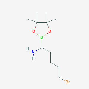 5-Bromo-1-(4,4,5,5-tetramethyl-1,3,2-dioxaborolan-2-yl)pentan-1-amine - 