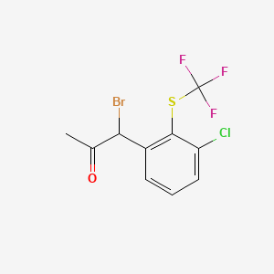 1-Bromo-1-(3-chloro-2-(trifluoromethylthio)phenyl)propan-2-one - 