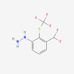 1-(3-(Difluoromethyl)-2-(trifluoromethylthio)phenyl)hydrazine - 