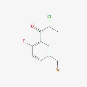 1-(5-(Bromomethyl)-2-fluorophenyl)-2-chloropropan-1-one - 