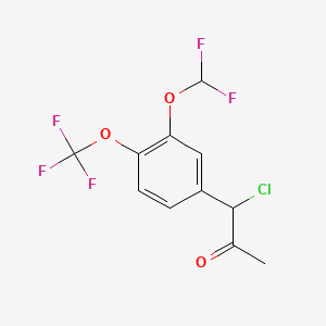 1-Chloro-1-(3-(difluoromethoxy)-4-(trifluoromethoxy)phenyl)propan-2-one - 