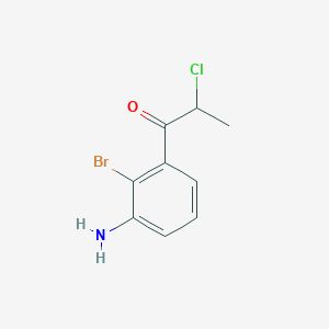 1-(3-Amino-2-bromophenyl)-2-chloropropan-1-one - 