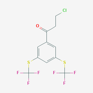 1-(3,5-Bis(trifluoromethylthio)phenyl)-3-chloropropan-1-one - 