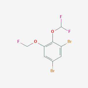 1,5-Dibromo-2-difluoromethoxy-3-(fluoromethoxy)benzene - 
