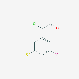 1-Chloro-1-(3-fluoro-5-(methylthio)phenyl)propan-2-one - 