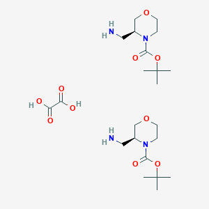 (S)-tert-Butyl 3-(aminomethyl)morpholine-4-carboxylate hemioxalate - 