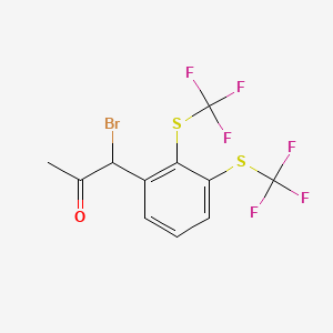 1-(2,3-Bis(trifluoromethylthio)phenyl)-1-bromopropan-2-one - 