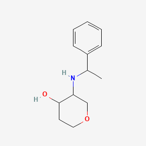 3-(1-Phenylethylamino)oxan-4-ol - 