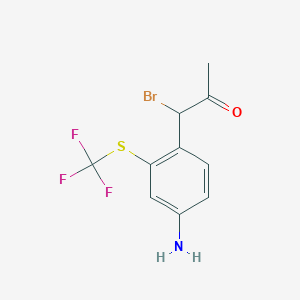 1-(4-Amino-2-(trifluoromethylthio)phenyl)-1-bromopropan-2-one - 
