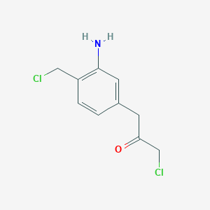 1-(3-Amino-4-(chloromethyl)phenyl)-3-chloropropan-2-one - 