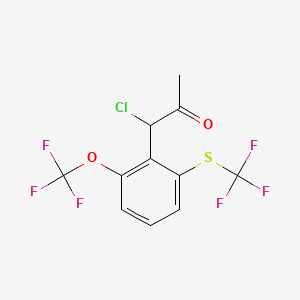 1-Chloro-1-(2-(trifluoromethoxy)-6-(trifluoromethylthio)phenyl)propan-2-one - 