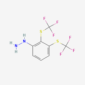 (2,3-Bis(trifluoromethylthio)phenyl)hydrazine - 