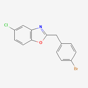 Benzoxazole, 2-((4-bromophenyl)methyl)-5-chloro- - 102394-37-6