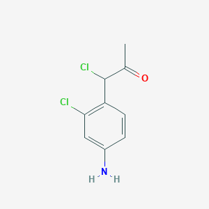 1-(4-Amino-2-chlorophenyl)-1-chloropropan-2-one - 