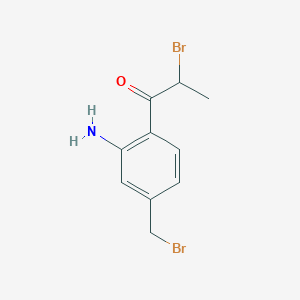 1-(2-Amino-4-(bromomethyl)phenyl)-2-bromopropan-1-one - 