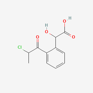 1-(2-(Carboxy(hydroxy)methyl)phenyl)-2-chloropropan-1-one - 