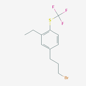 1-(3-Bromopropyl)-3-ethyl-4-(trifluoromethylthio)benzene - 