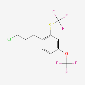1-(3-Chloropropyl)-4-(trifluoromethoxy)-2-(trifluoromethylthio)benzene - 