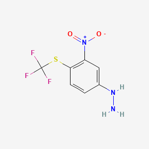 1-(3-Nitro-4-(trifluoromethylthio)phenyl)hydrazine - 