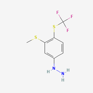 1-(3-(Methylthio)-4-(trifluoromethylthio)phenyl)hydrazine - 