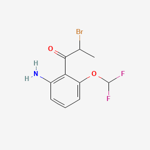 1-(2-Amino-6-(difluoromethoxy)phenyl)-2-bromopropan-1-one - 