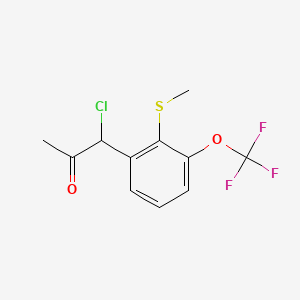 1-Chloro-1-(2-(methylthio)-3-(trifluoromethoxy)phenyl)propan-2-one - 