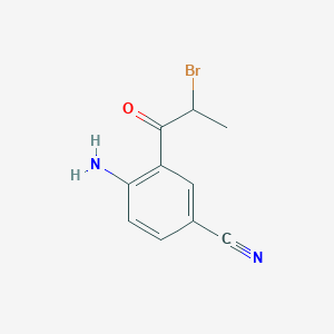 1-(2-Amino-5-cyanophenyl)-2-bromopropan-1-one - 