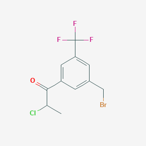 1-(3-(Bromomethyl)-5-(trifluoromethyl)phenyl)-2-chloropropan-1-one - 
