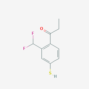 1-(2-(Difluoromethyl)-4-mercaptophenyl)propan-1-one - 