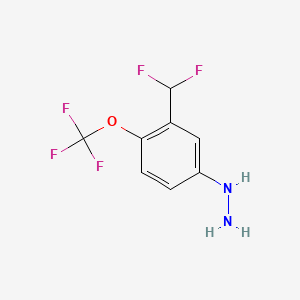 1-(3-(Difluoromethyl)-4-(trifluoromethoxy)phenyl)hydrazine - 