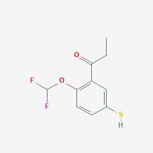 1-(2-(Difluoromethoxy)-5-mercaptophenyl)propan-1-one - 