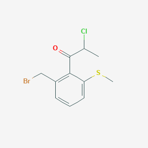 1-(2-(Bromomethyl)-6-(methylthio)phenyl)-2-chloropropan-1-one - 