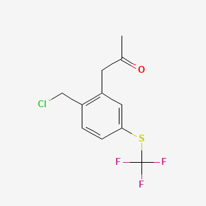 1-(2-(Chloromethyl)-5-(trifluoromethylthio)phenyl)propan-2-one - 