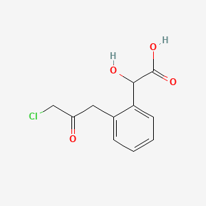 1-(2-(Carboxy(hydroxy)methyl)phenyl)-3-chloropropan-2-one - 