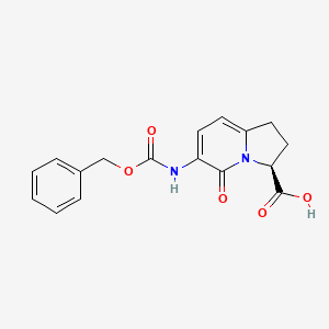 (S)-6-(((benzyloxy)carbonyl)amino)-5-oxo-1,2,3,5-tetrahydroindolizine-3-carboxylic acid - 