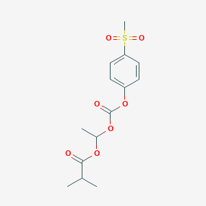 1-[(4-Methanesulfonylphenoxycarbonyl)oxy]ethyl 2-methylpropanoate - 