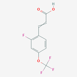 3-[2-Fluoro-4-(trifluoromethoxy)phenyl]prop-2-enoic acid - 1240261-81-7