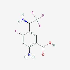 (R)-2-Amino-5-(1-amino-2,2,2-trifluoro-ethyl)-4-fluoro-benzoic acid - 