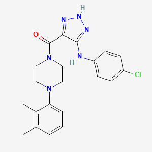 (5-((4-chlorophenyl)amino)-1H-1,2,3-triazol-4-yl)(4-(2,3-dimethylphenyl)piperazin-1-yl)methanone - 