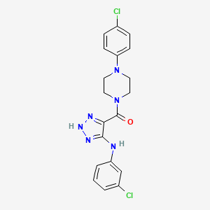(5-((3-chlorophenyl)amino)-1H-1,2,3-triazol-4-yl)(4-(4-chlorophenyl)piperazin-1-yl)methanone - 