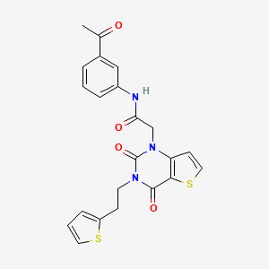 N-(3-acetylphenyl)-2-(2,4-dioxo-3-(2-(thiophen-2-yl)ethyl)-3,4-dihydrothieno[3,2-d]pyrimidin-1(2H)-yl)acetamide - 