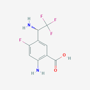 (S)-2-Amino-5-(1-amino-2,2,2-trifluoro-ethyl)-4-fluoro-benzoic acid - 