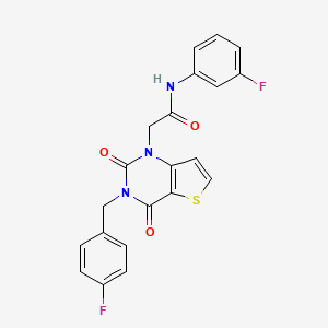 N-(3-fluorophenyl)-2-[3-[(4-fluorophenyl)methyl]-2,4-dioxothieno[3,2-d]pyrimidin-1-yl]acetamide - 